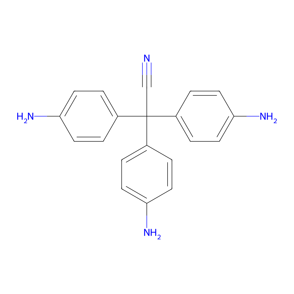 2,2,2-Tris(4-aminophenyl)acetonitrile molecular structure, CAS 4439-05-8