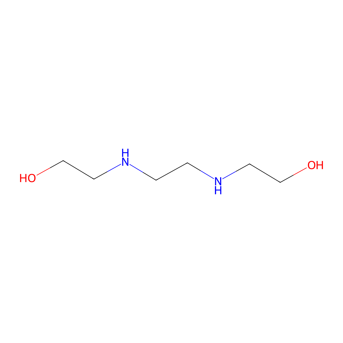 Ethanol, 2,2'-(1,2-ethanediyldiimino)bis- molecular structure, CAS 4439-20-7