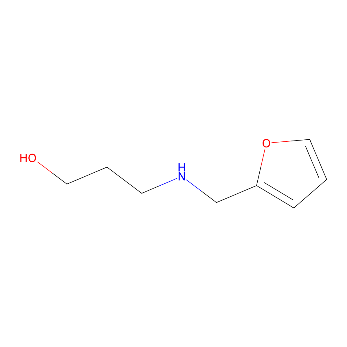 3-{[(Furan-2-yl)methyl]amino}propan-1-ol molecular structure, CAS 4439-22-9