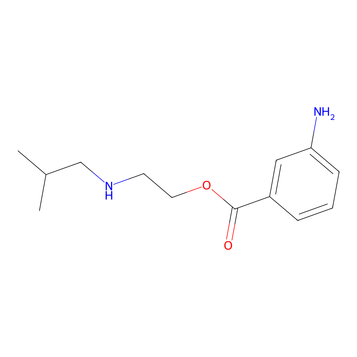 Metabutethamine molecular structure, CAS 4439-25-2