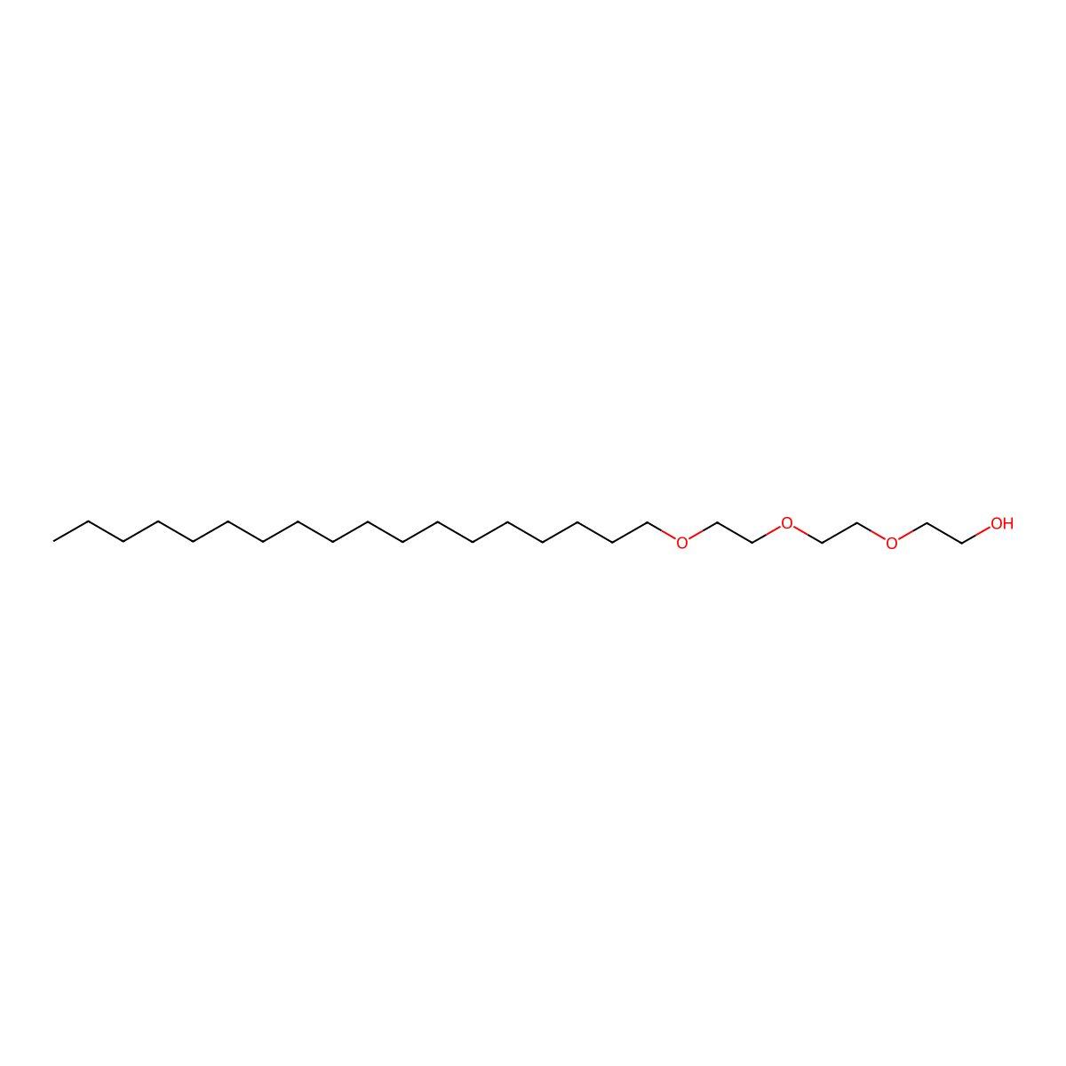 Steareth-3 molecular structure, CAS 4439-32-1