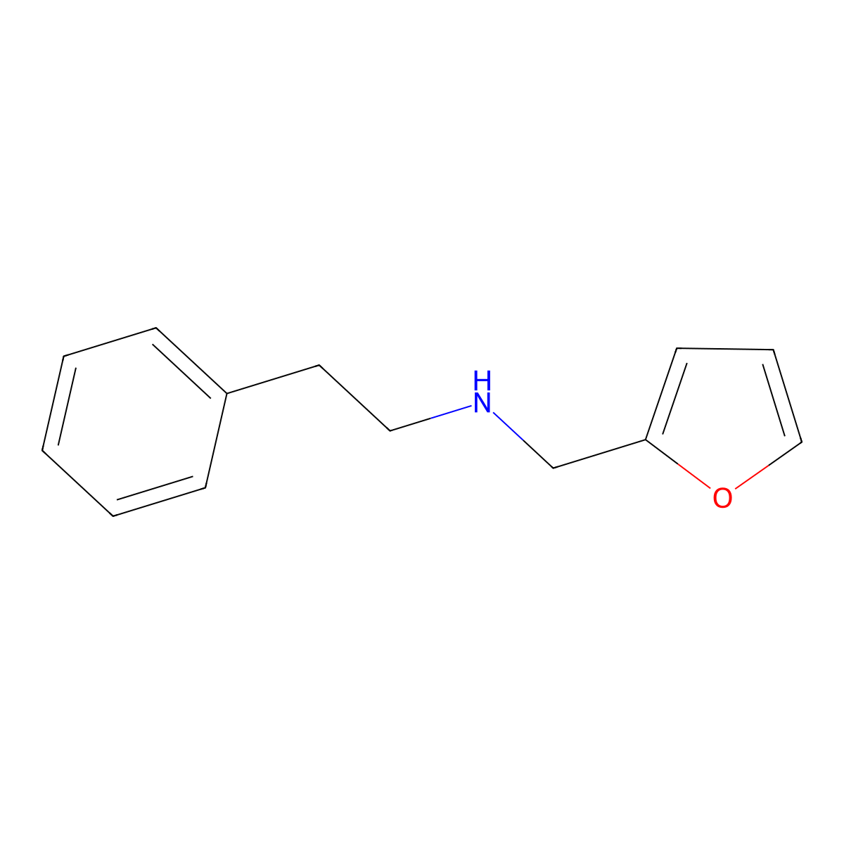 Furan-2-ylmethyl-phenethyl-amine molecular structure, CAS 4439-55-8