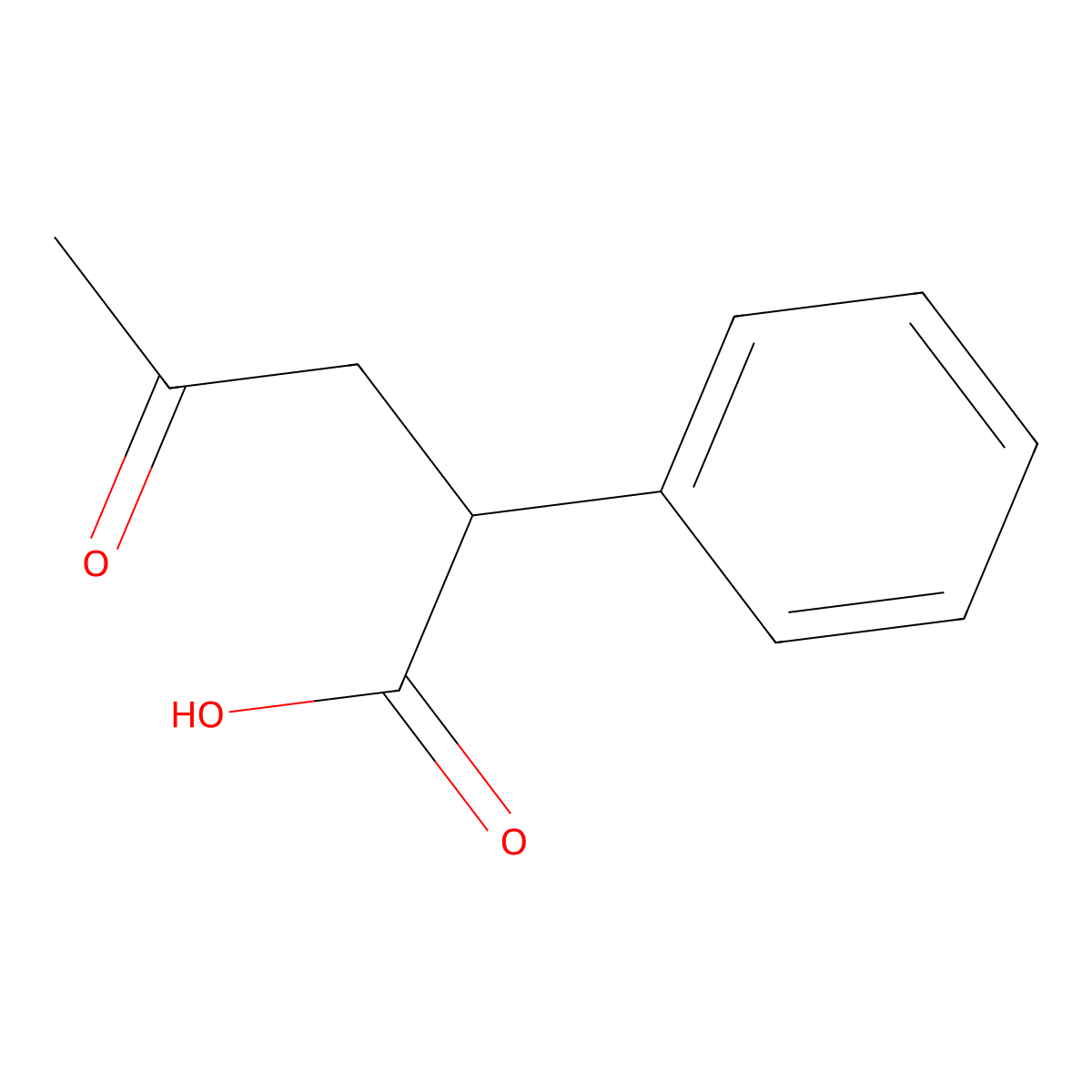 2-Phenyllevulinic acid molecular structure, CAS 4439-87-6