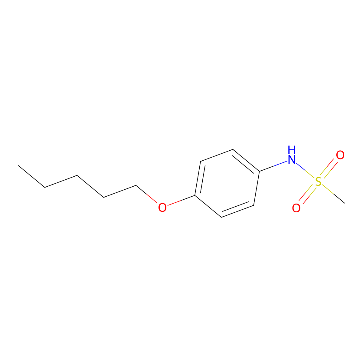 N-(4-pentoxyphenyl)methanesulfonamide molecular structure, CAS 443903-02-4