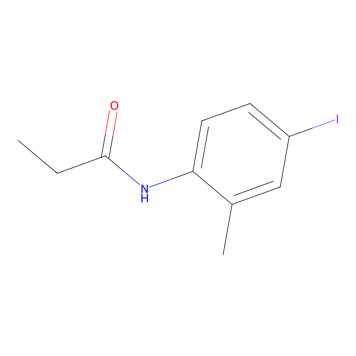 N-(4-iodo-2-methylphenyl)propanamide molecular structure, CAS 443903-46-6
