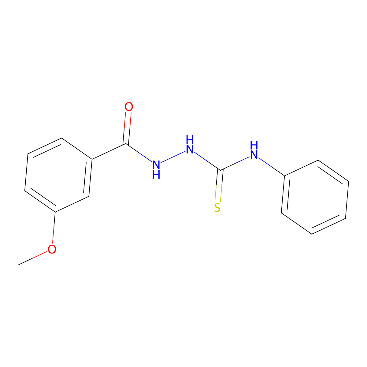 1-[(3-Methoxybenzoyl)amino]-3-phenylthiourea molecular structure, CAS 443903-63-7
