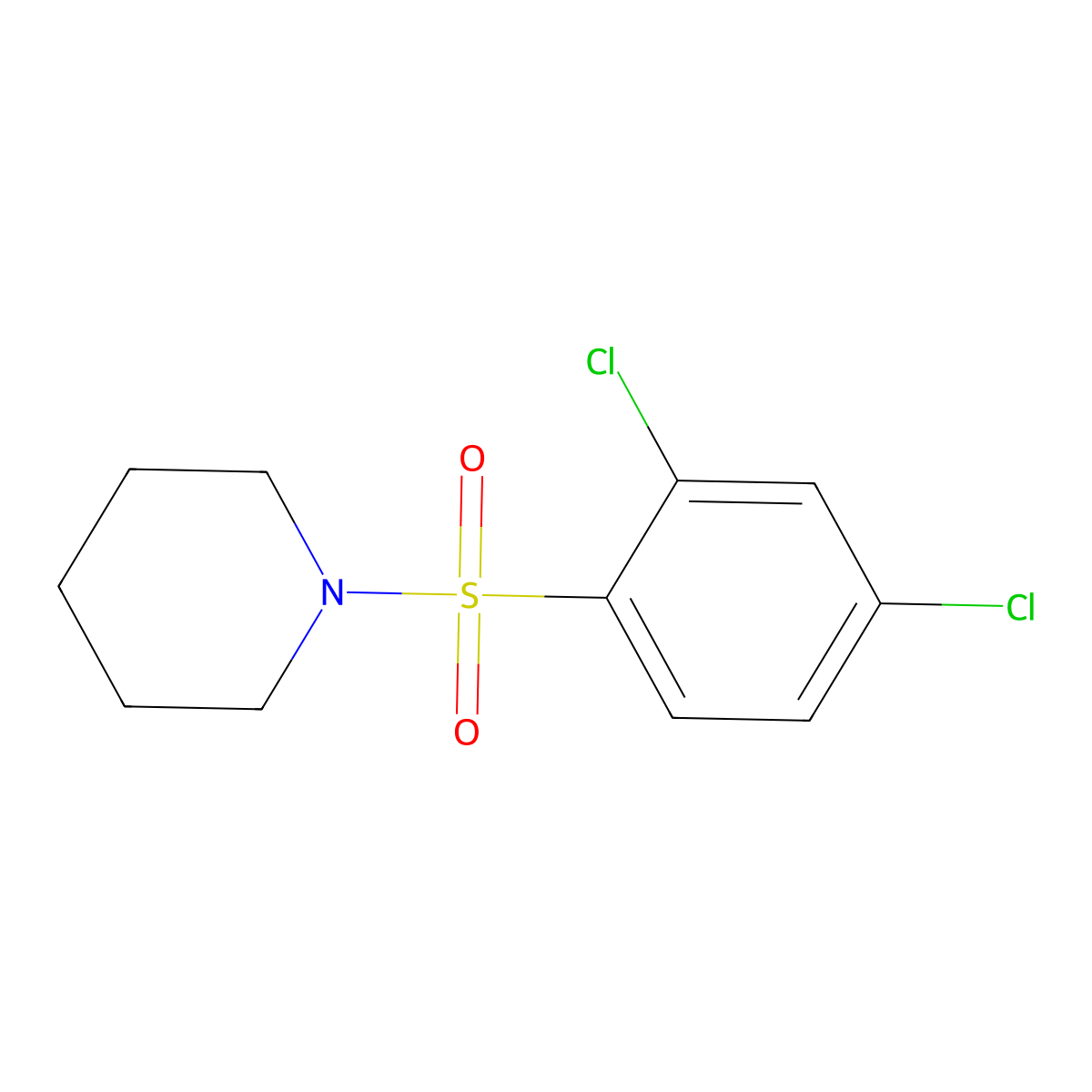 1-(2,4-Dichlorophenylsulfonyl)piperidine molecular structure, CAS 443904-59-4