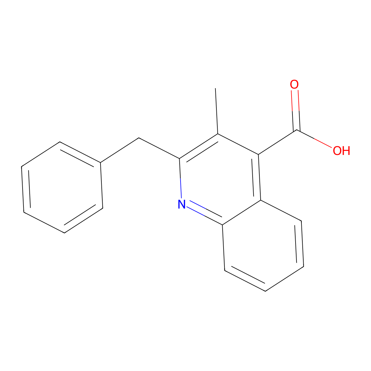 2-Benzyl-3-methylquinoline-4-carboxylic acid molecular structure, CAS 443905-01-9