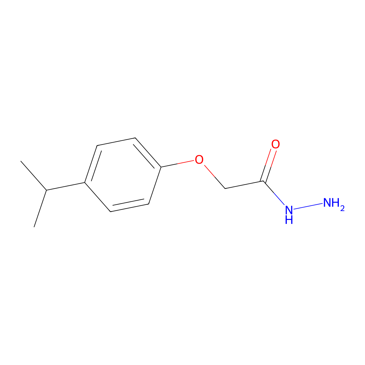 2-(4-Isopropylphenoxy)acetohydrazide molecular structure, CAS 443905-53-1