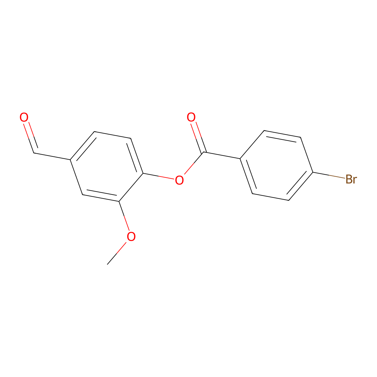 4-Formyl-2-methoxyphenyl 4-bromobenzoate molecular structure, CAS 443908-04-1