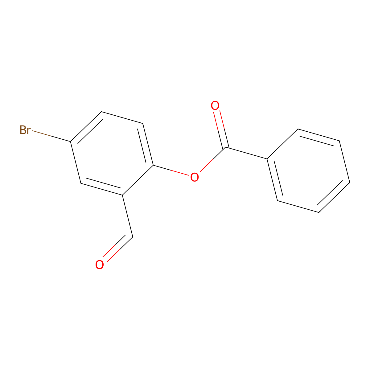 4-Bromo-2-formylphenyl benzoate molecular structure, CAS 443908-84-7