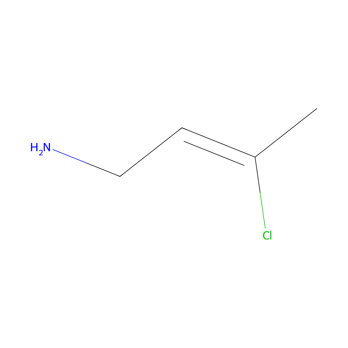 3-Chlorobut-2-en-1-amine molecular structure, CAS 44391-38-0