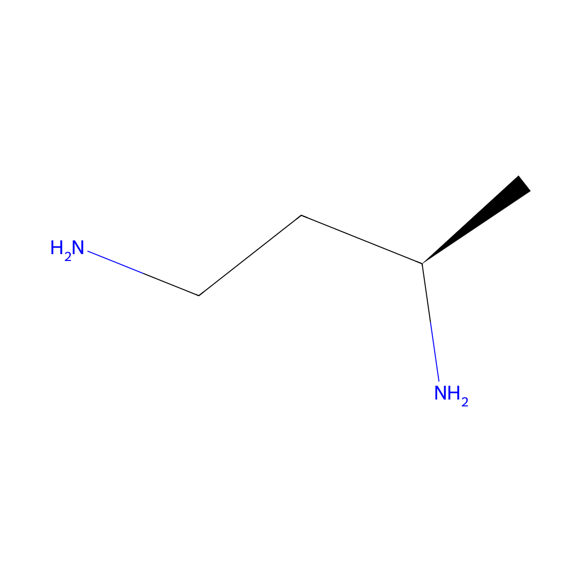 1,3-Butanediamine, (R)- molecular structure, CAS 44391-42-6