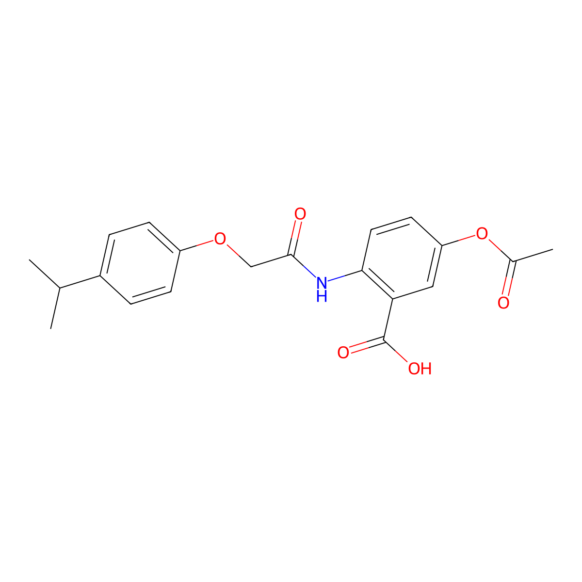 5-acetyloxy-2-[[2-(4-propan-2-ylphenoxy)acetyl]amino]benzoic Acid molecular structure, CAS 443910-80-3