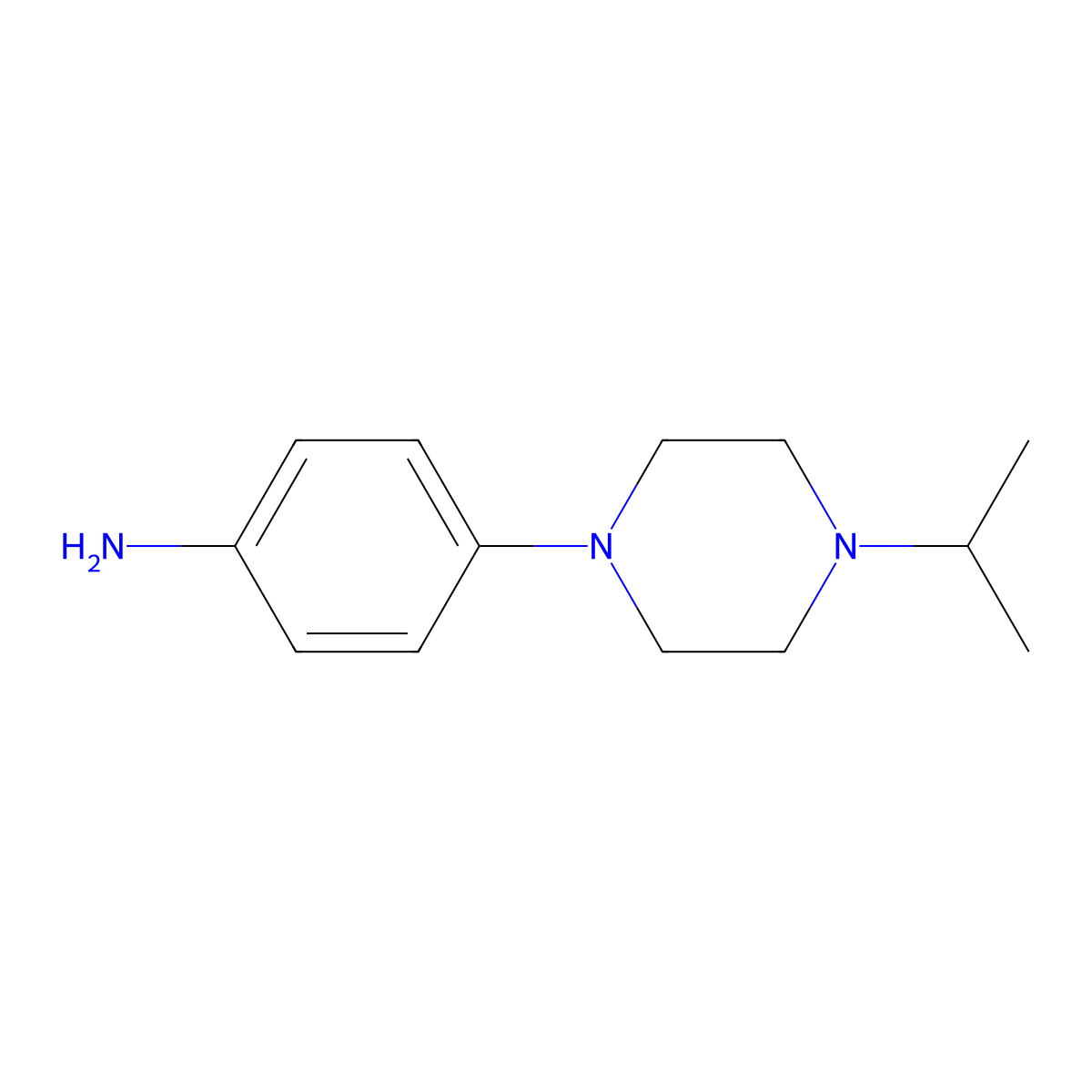 4-[4-(Propan-2-yl)piperazin-1-yl]aniline molecular structure, CAS 443914-86-1