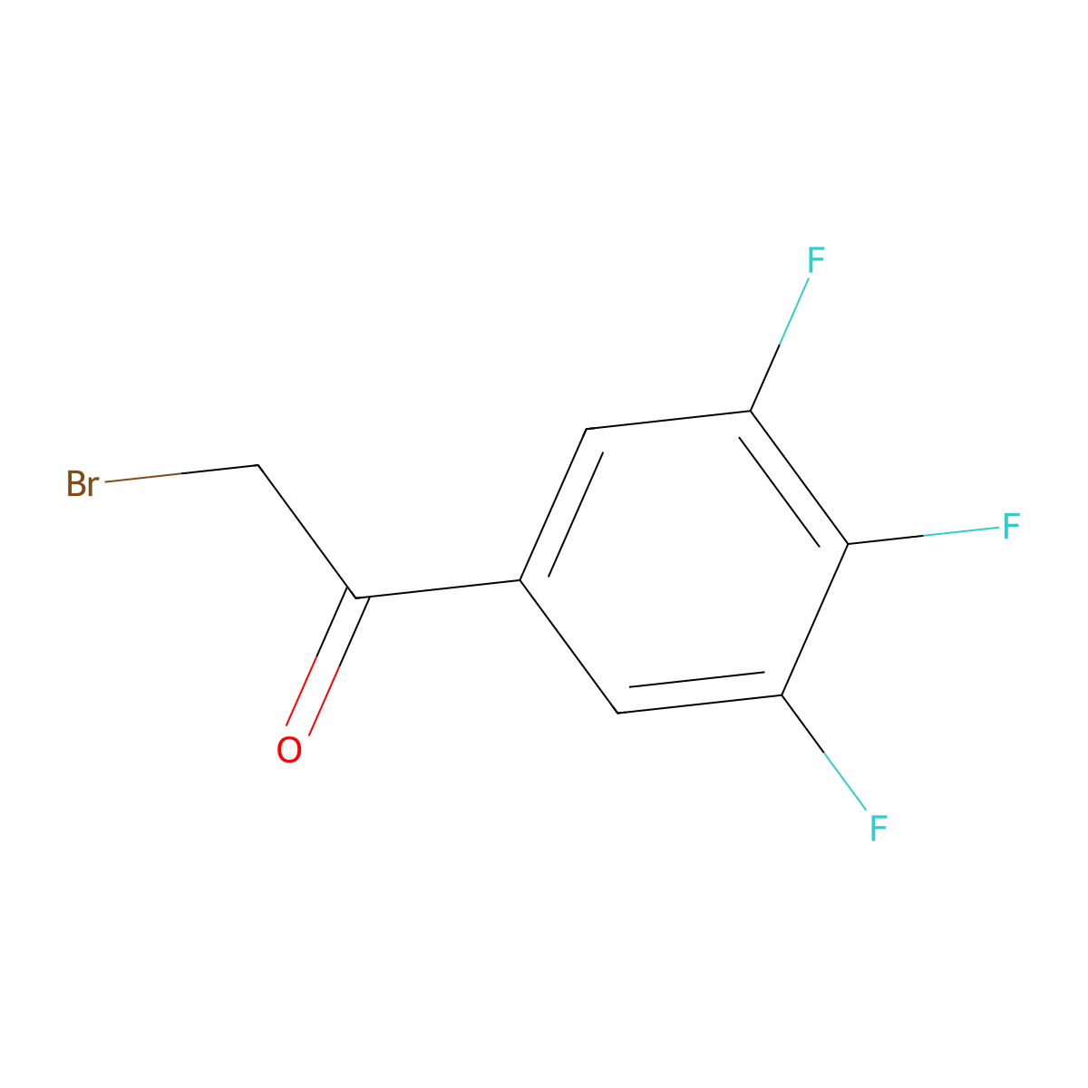 3,4,5-Trifluorophenacyl bromide molecular structure, CAS 443914-94-1