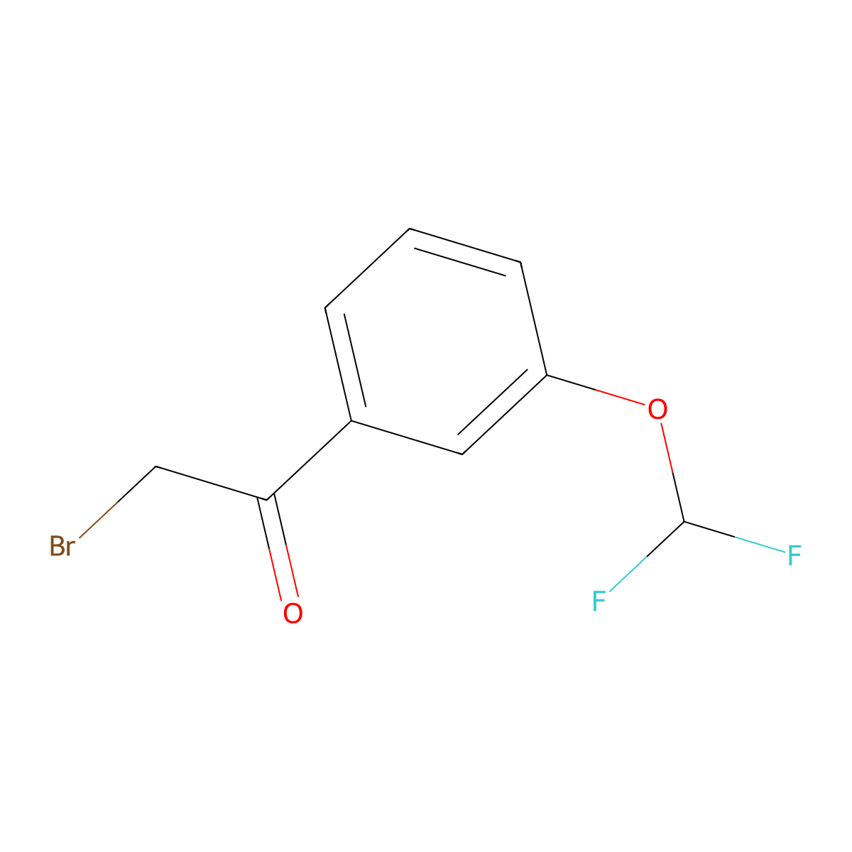 2-Bromo-1-(3-(difluoromethoxy)phenyl)ethan-1-one molecular structure, CAS 443914-96-3