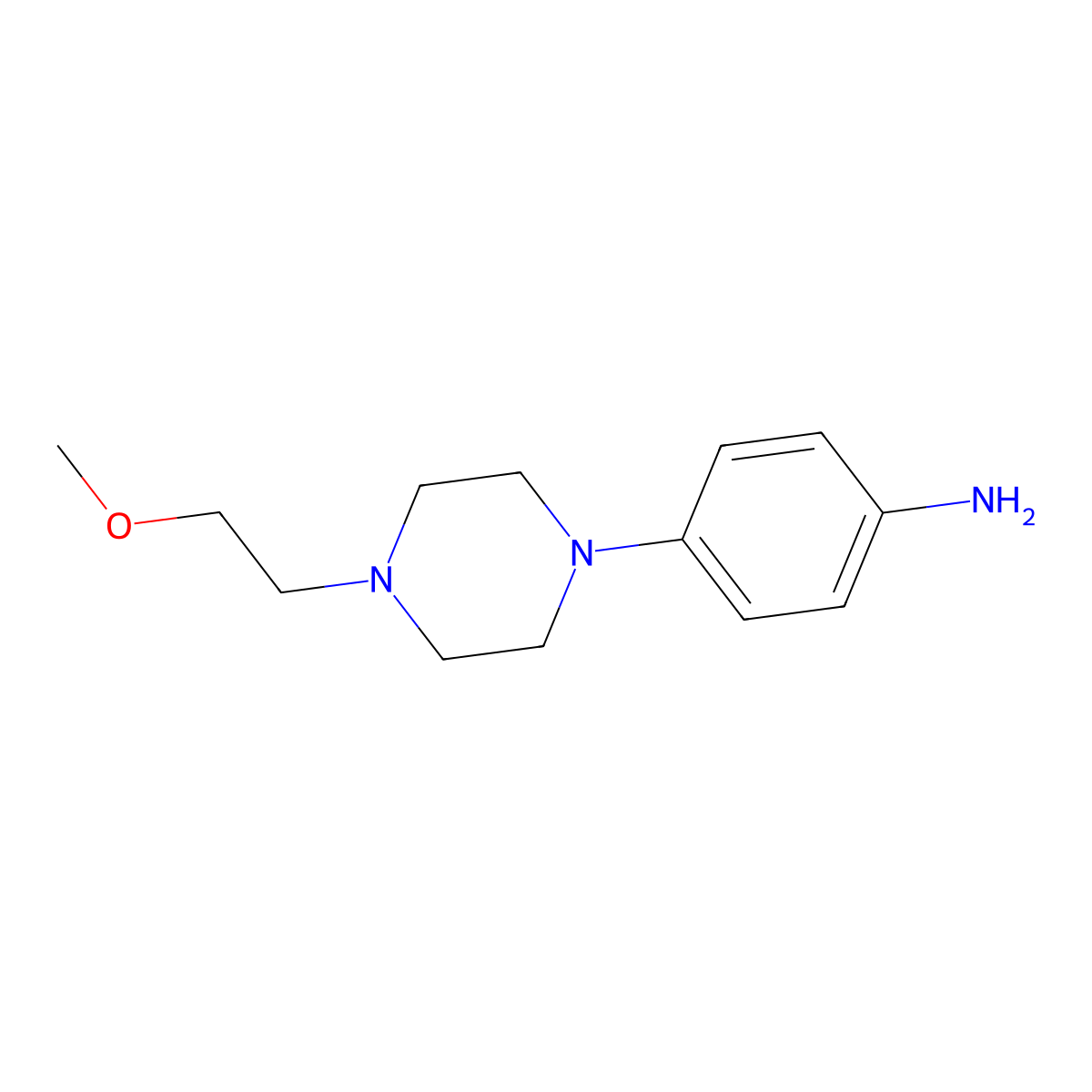 4-[4-(2-Methoxyethyl)piperazin-1-yl]aniline molecular structure, CAS 443915-51-3