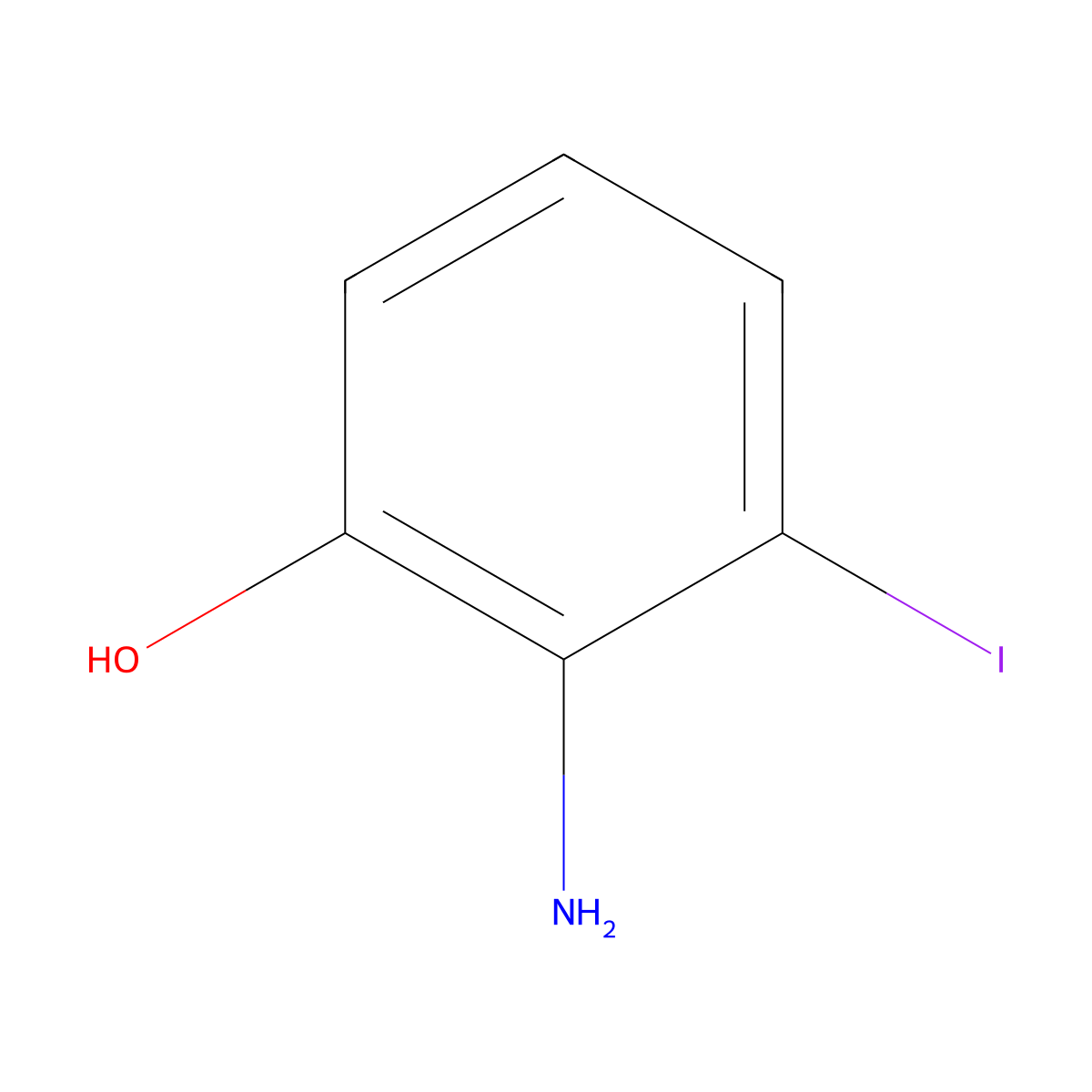 2-Amino-3-iodo-phenol molecular structure, CAS 443921-86-6