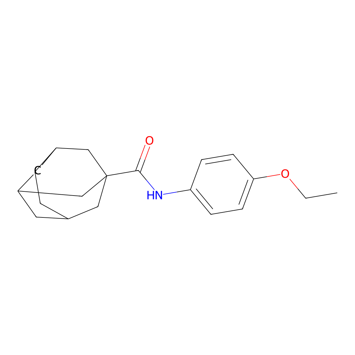 N-(4-ethoxyphenyl)tricyclo[4.3.1.1~3,8~]undecane-1-carboxamide molecular structure, CAS 443922-17-6