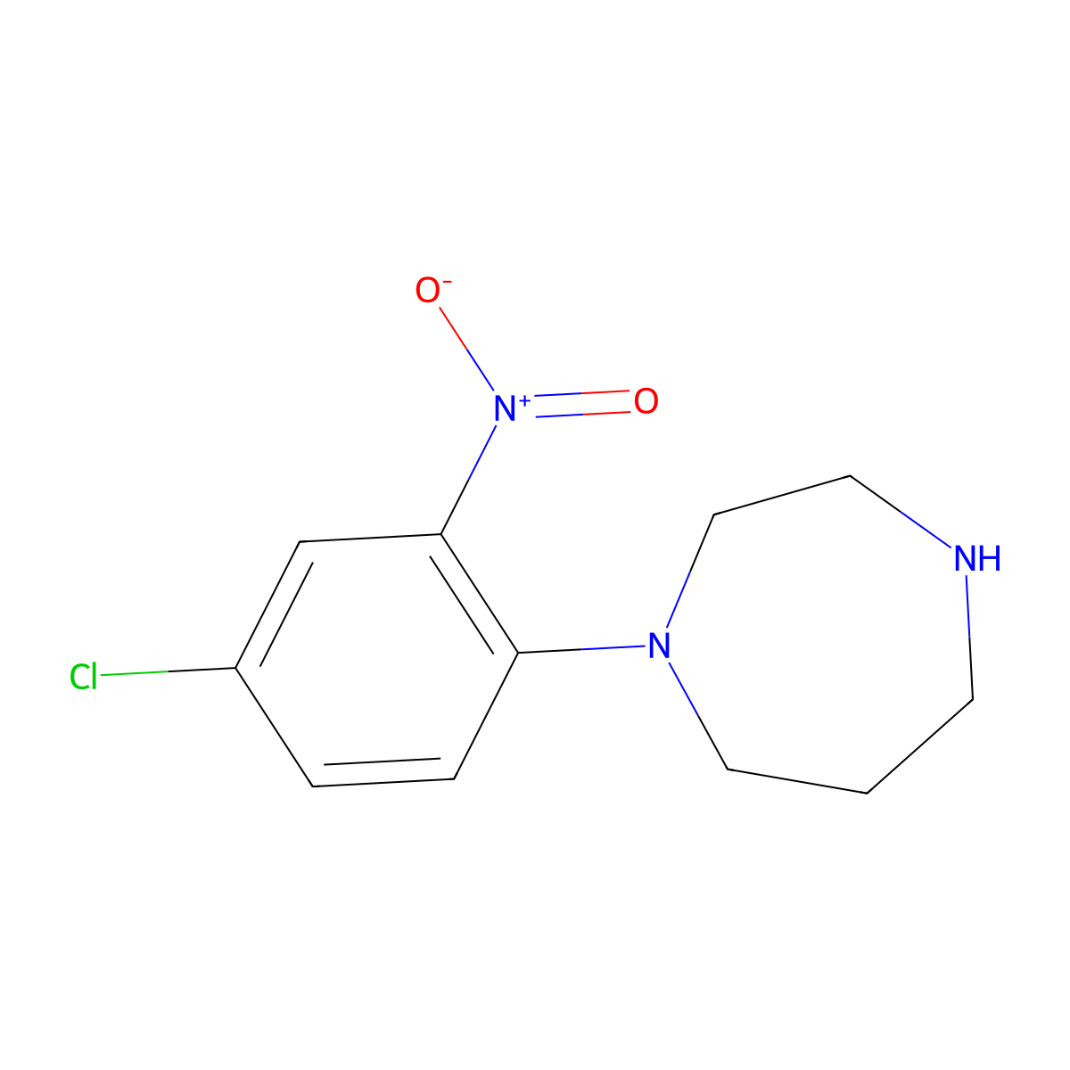 1-(4-Chloro-2-nitrophenyl)-1,4-diazepane molecular structure, CAS 443923-21-5