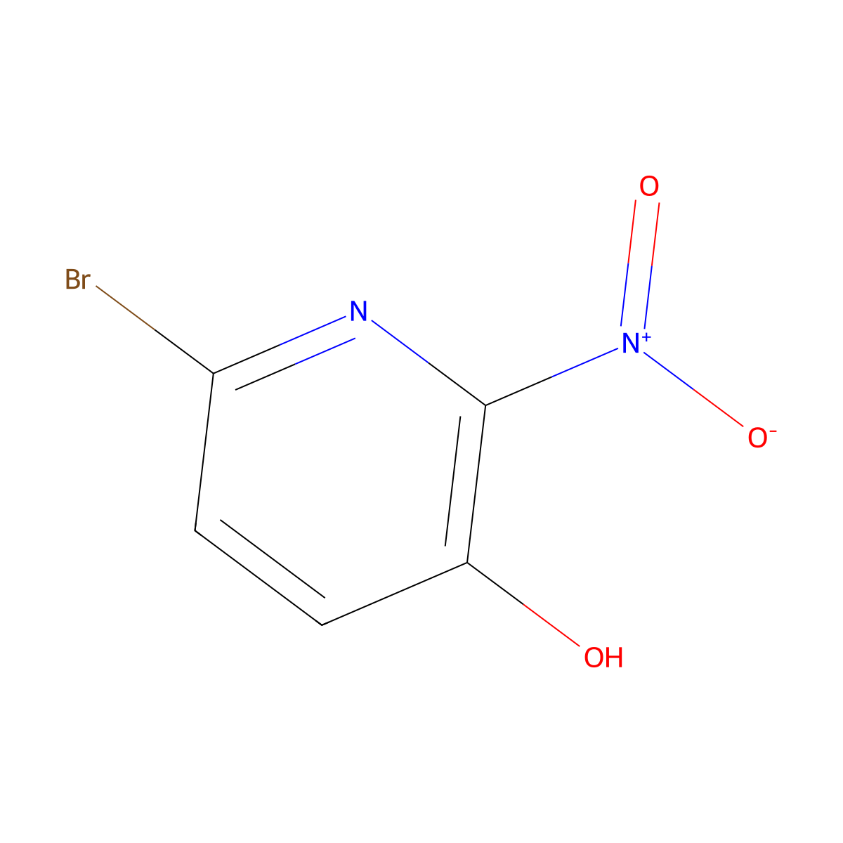 6-Bromo-2-nitropyridin-3-ol molecular structure, CAS 443956-08-9