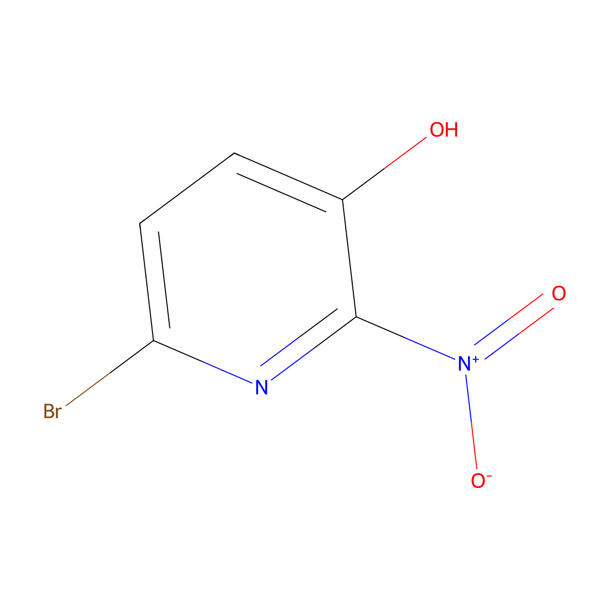 6-Bromo-2-nitropyridin-3-ol molecular structure, CAS 443956-08-9
