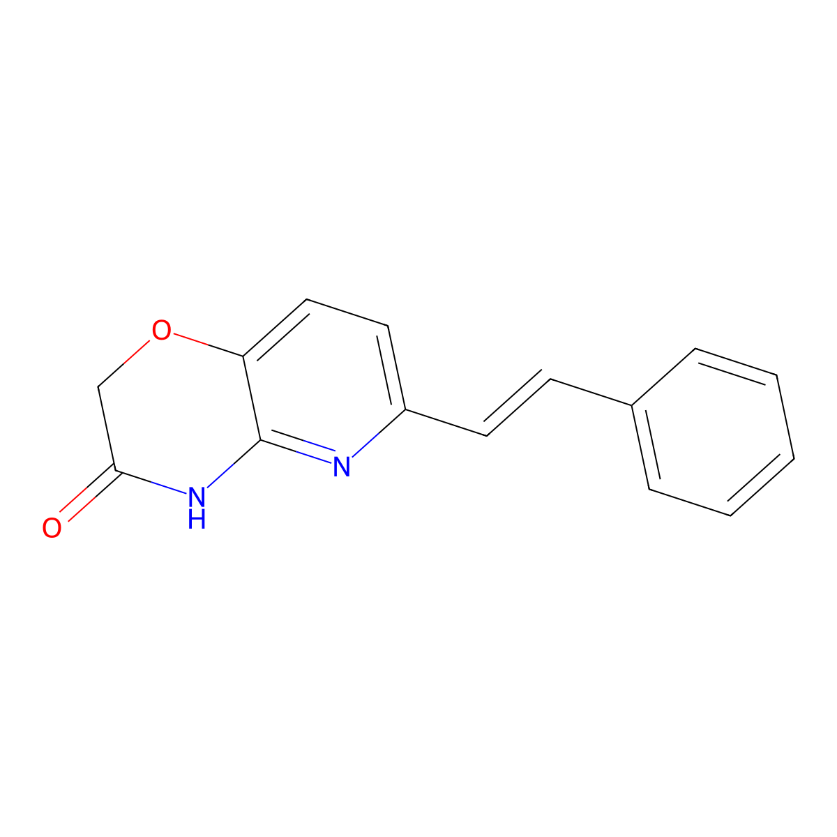 6-((E)-Styryl)-4H-pyrido[3,2-b][1,4]oxazin-3-one molecular structure, CAS 443956-10-3