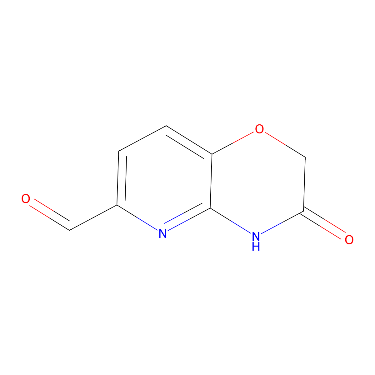 3-Oxo-3,4-dihydro-2H-pyrido[3,2-b][1,4]oxazine-6-carbaldehyde molecular structure, CAS 443956-11-4