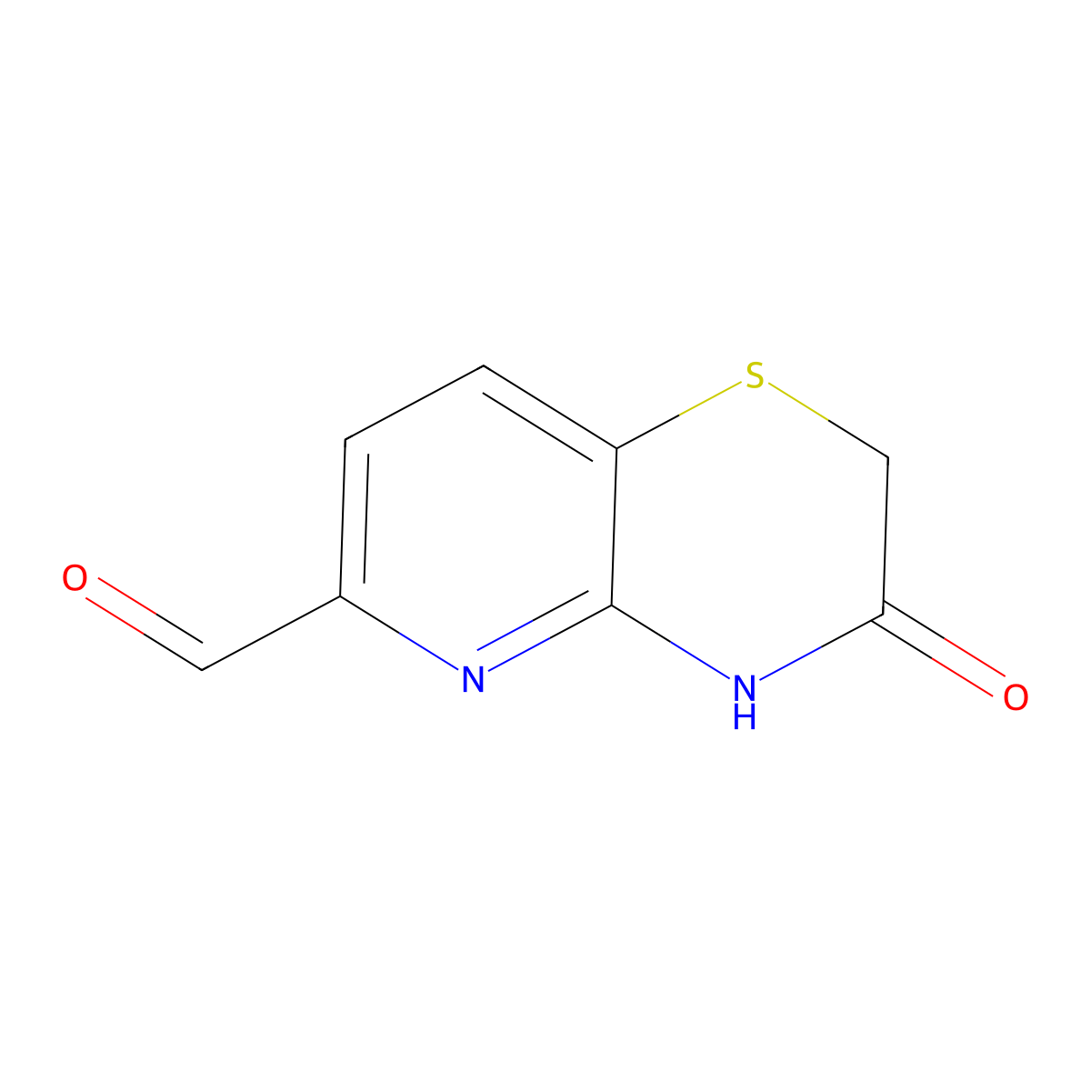 3-Oxo-3,4-dihydro-2H-pyrido[3,2-b][1,4]thiazine-6-carbaldehyde molecular structure, CAS 443956-16-9
