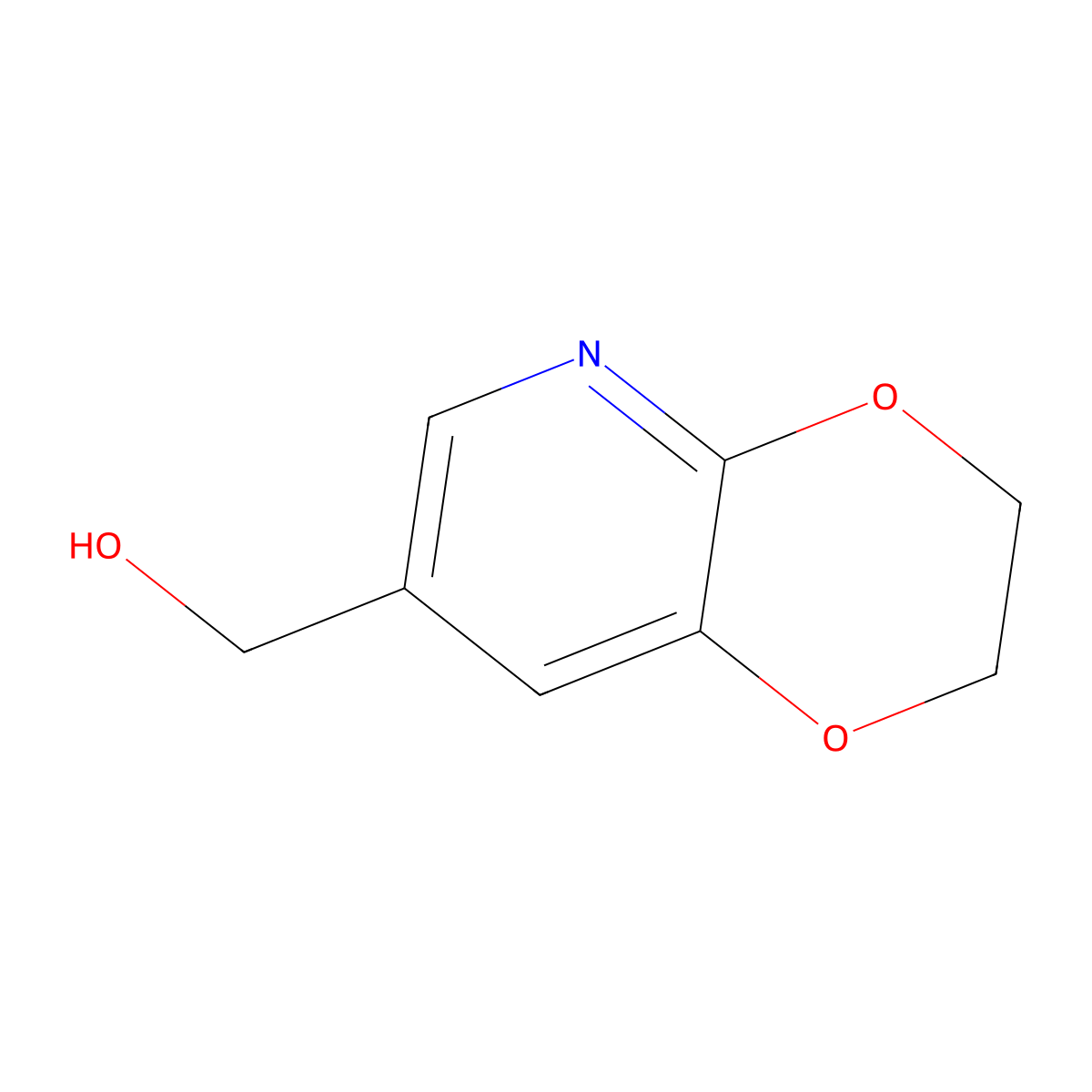 (2,3-Dihydro-[1,4]dioxino[2,3-b]pyridin-7-yl)-methanol molecular structure, CAS 443956-46-5