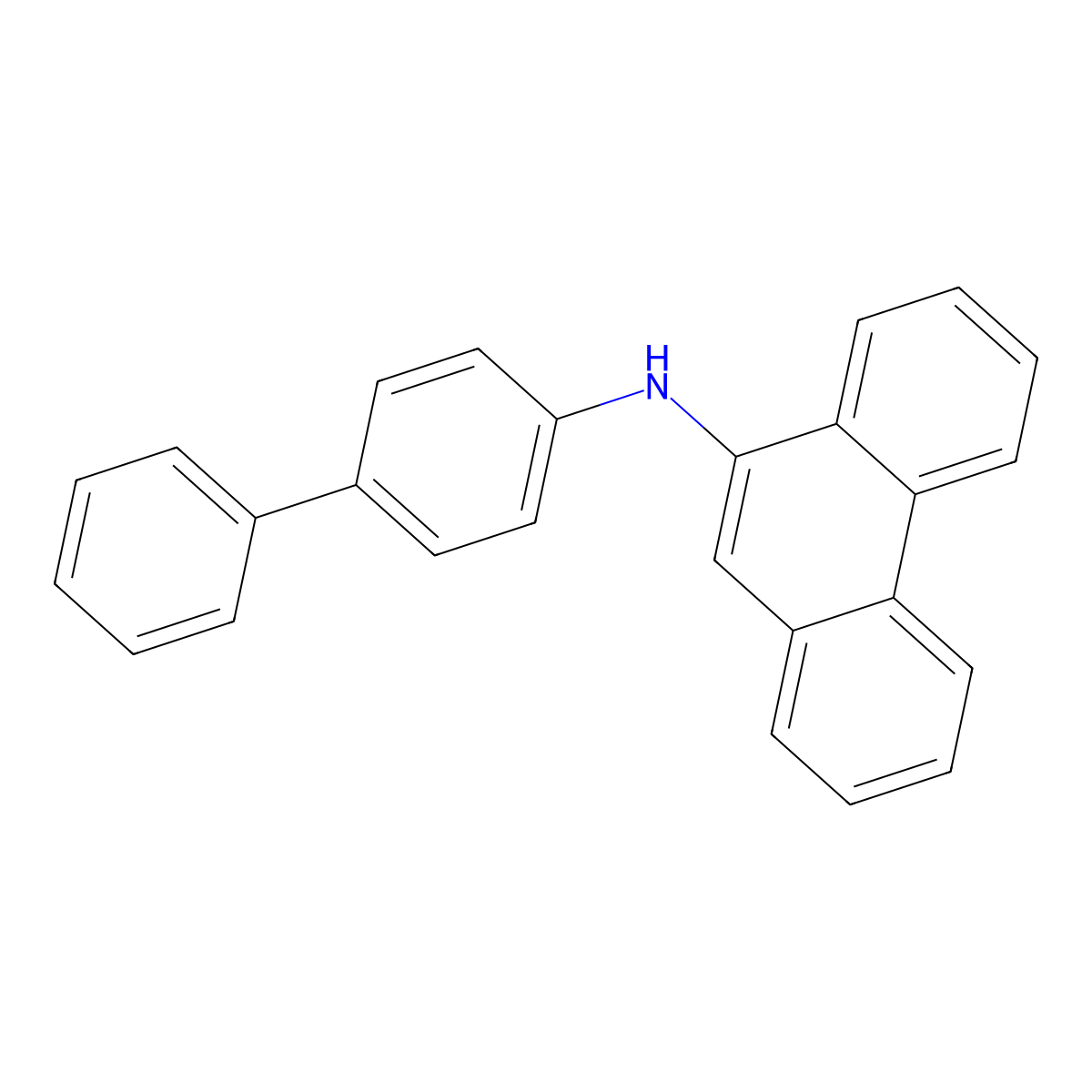 N-([1,1'-Biphenyl]-4-yl)phenanthren-9-amine molecular structure, CAS 443965-64-8