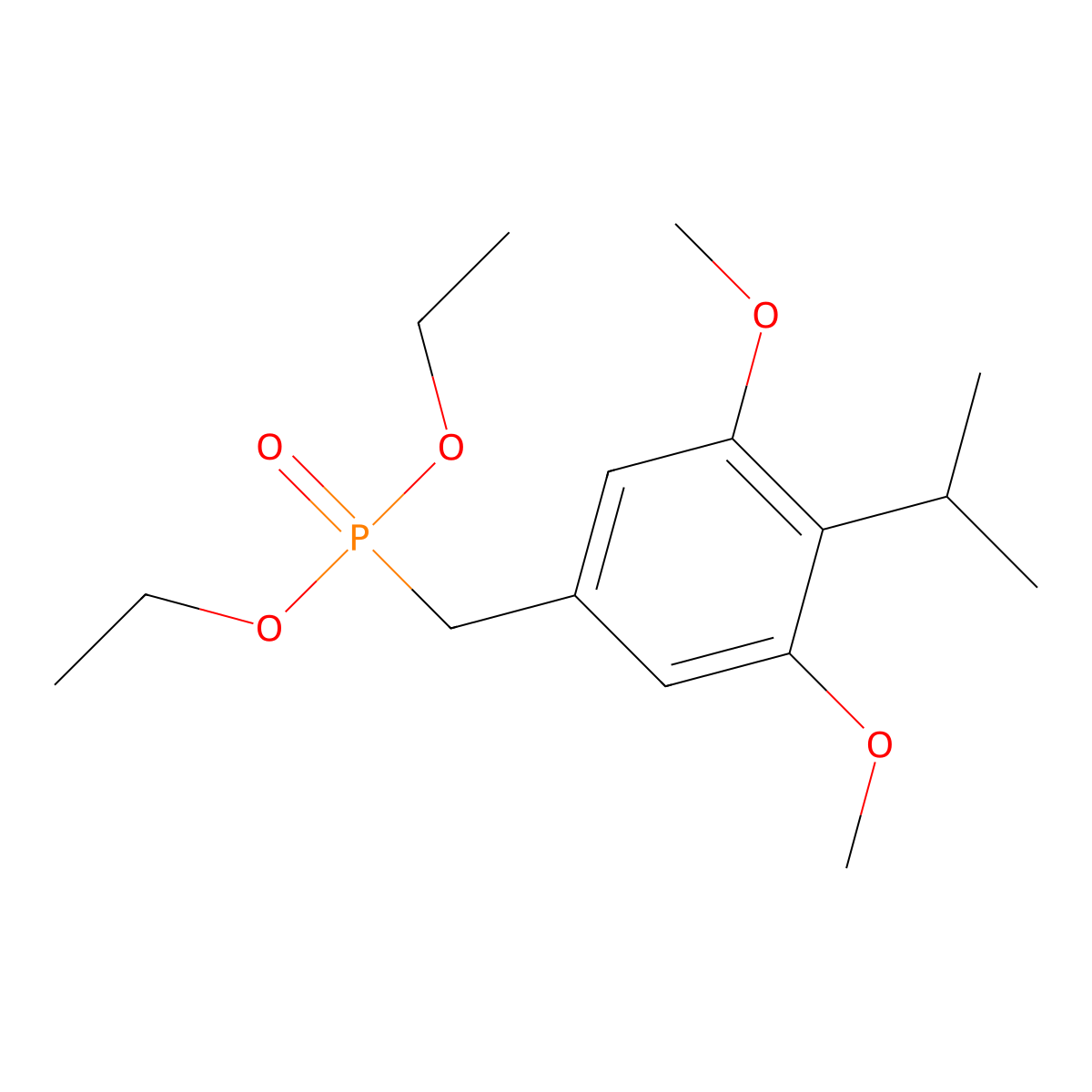 Diethyl (4-isopropyl-3,5-dimethoxybenzyl)phosphonate molecular structure, CAS 443982-76-1