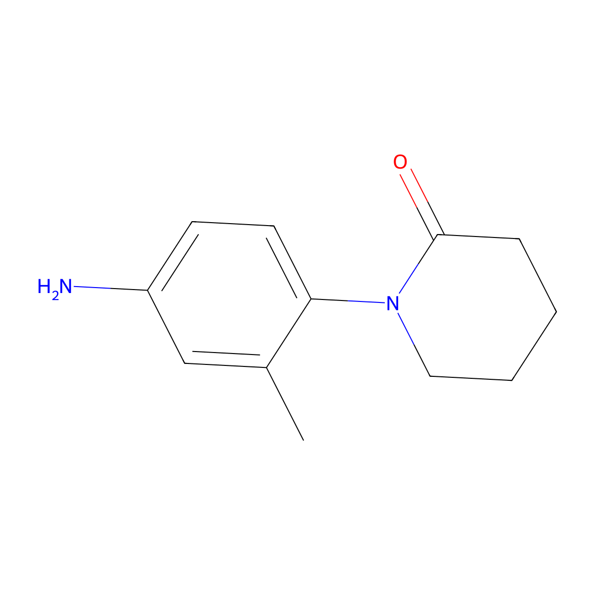 1-(4-Amino-2-methylphenyl)piperidin-2-one molecular structure, CAS 443999-53-9