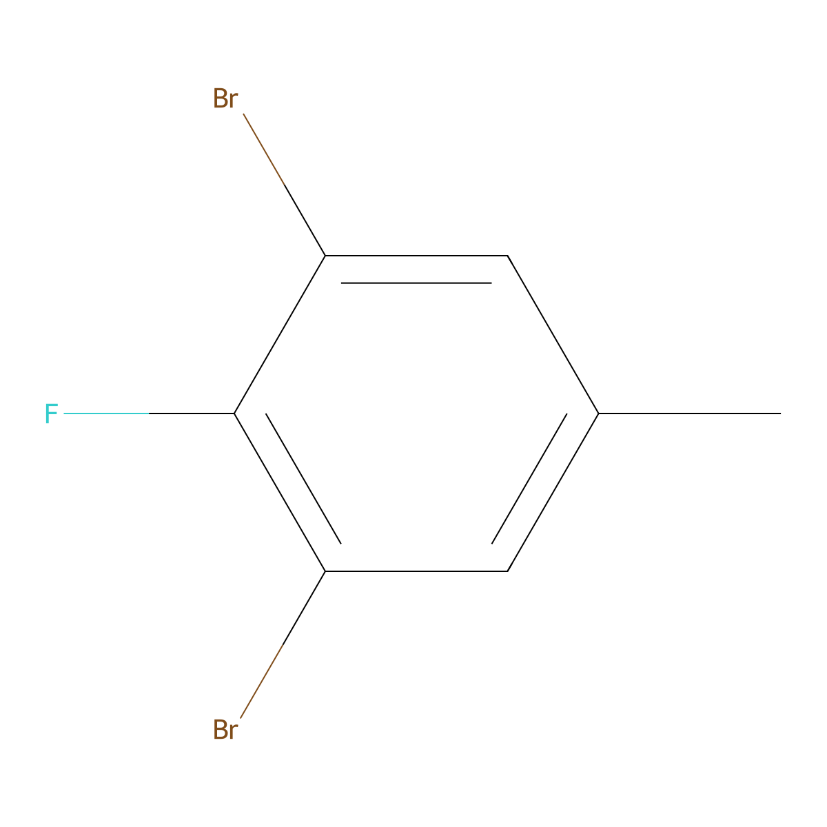 3,5-Dibromo-4-fluorotoluene molecular structure, CAS 444-13-3