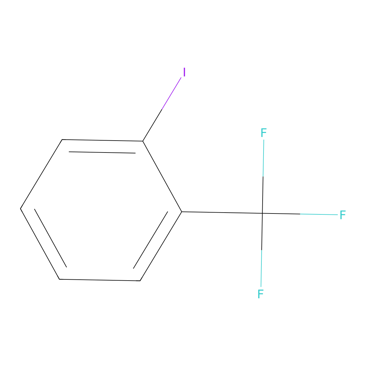 Benzene, 1-iodo-2-(trifluoromethyl)- molecular structure, CAS 444-29-1