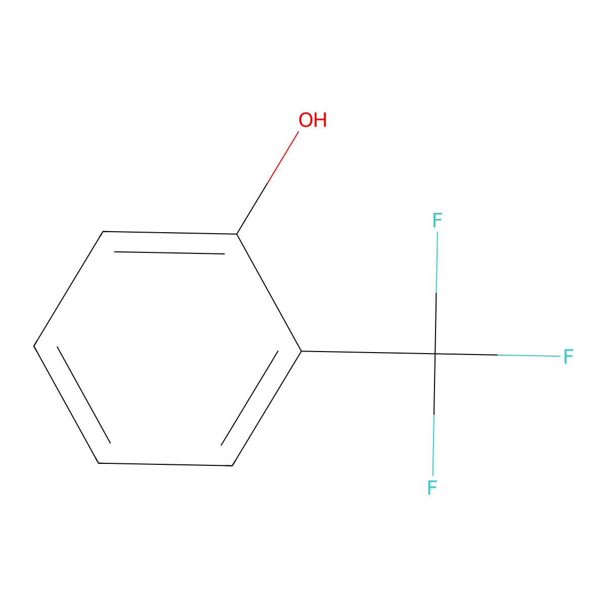 2-Trifluoromethylphenol molecular structure, CAS 444-30-4