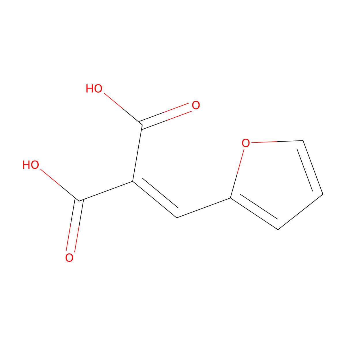 2-(2-Furylmethylene)malonic acid molecular structure, CAS 4440-16-8