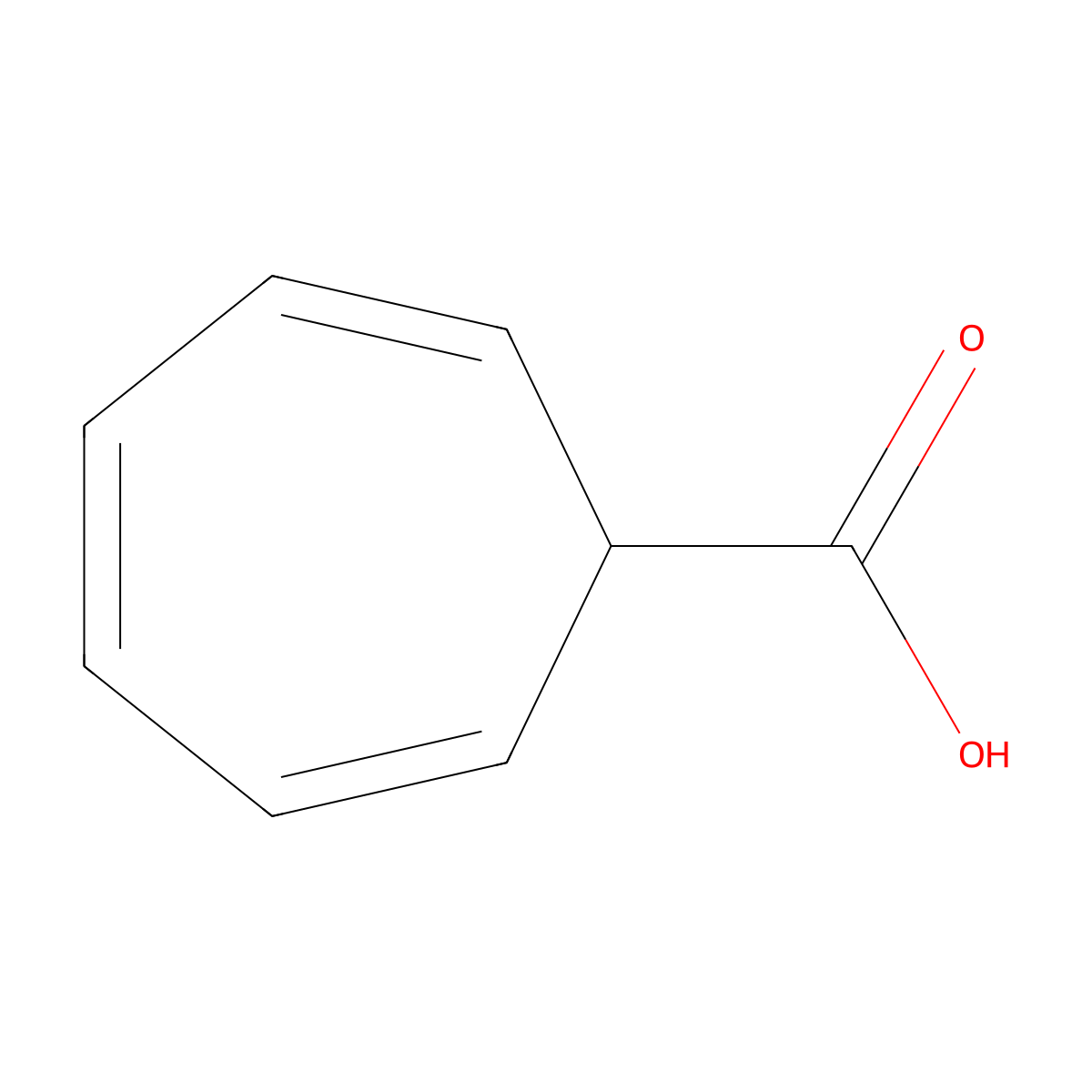 Cyclohepta-2,4,6-triene-1-carboxylic acid molecular structure, CAS 4440-40-8