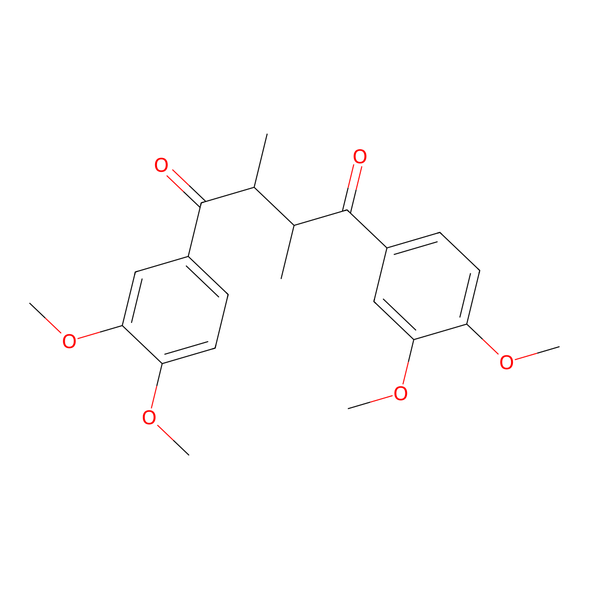 1,4-Bis(3,4-dimethoxyphenyl)-2,3-dimethyl-1,4-butanedione molecular structure, CAS 4440-92-0