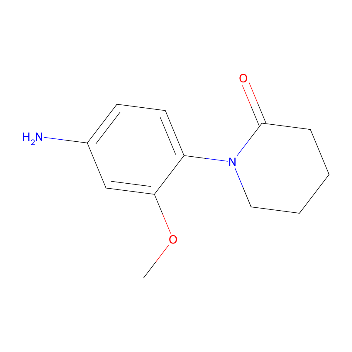 1-(4-Amino-2-methoxyphenyl)piperidin-2-one molecular structure, CAS 444002-82-8