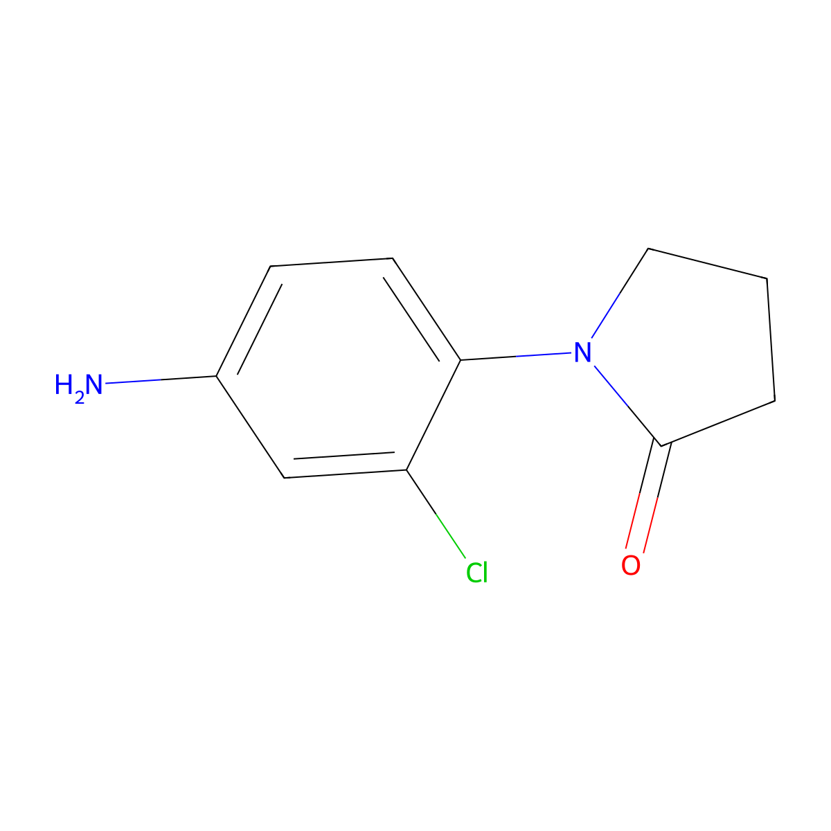 1-(4-Amino-2-chlorophenyl)pyrrolidin-2-one molecular structure, CAS 444002-88-4