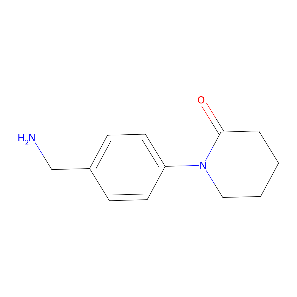1-[4-(Aminomethyl)phenyl]piperidin-2-one molecular structure, CAS 444002-98-6