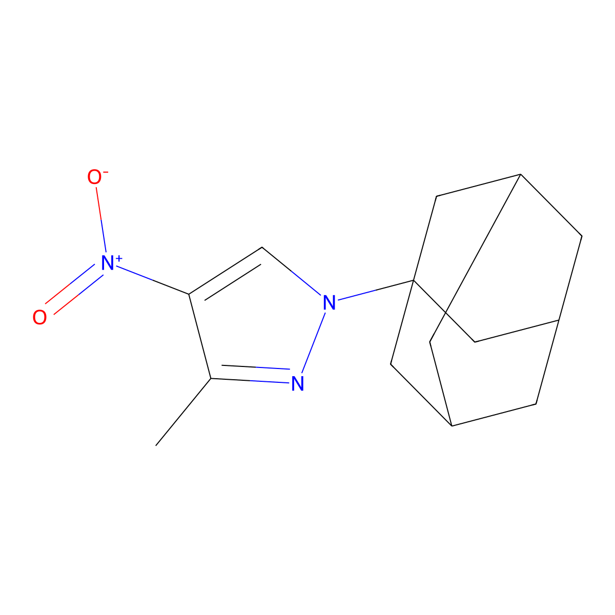 1-(1-Adamantyl)-3-methyl-4-nitropyrazole molecular structure, CAS 444010-36-0