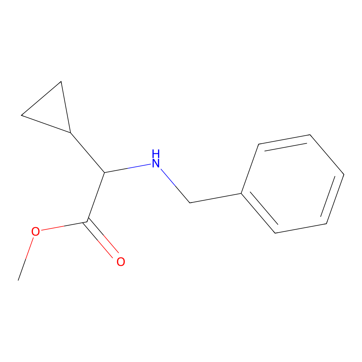 Methyl 2-(benzylamino)-2-cyclopropylacetate molecular structure, CAS 444023-51-2