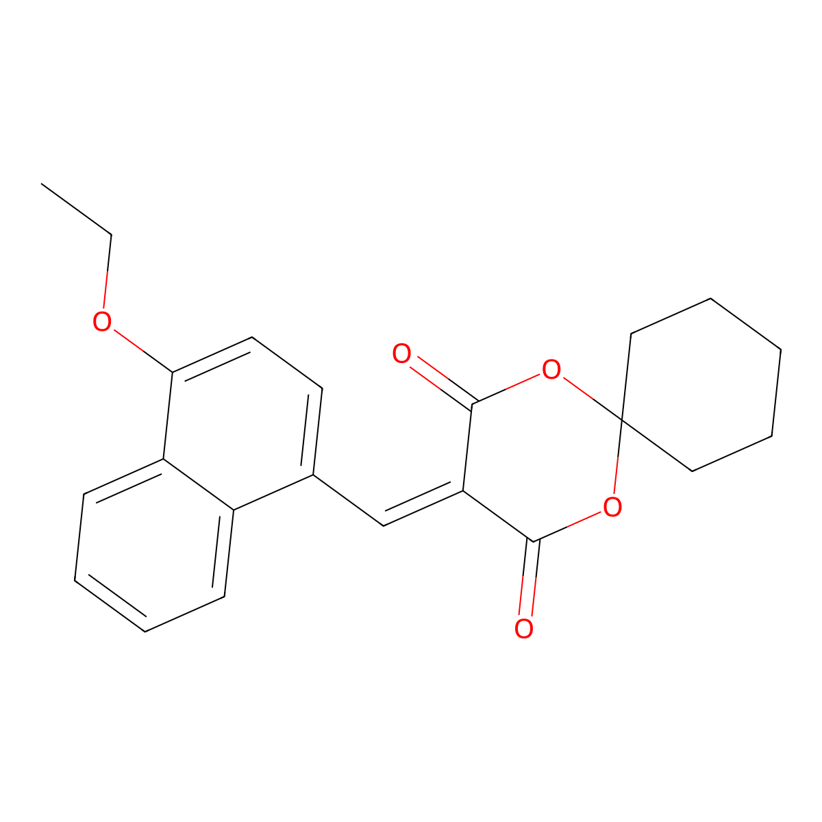 3-[(4-Ethoxynaphthalen-1-yl)methylidene]-1,5-dioxaspiro[5.5]undecane-2,4-dione molecular structure, CAS 444059-12-5
