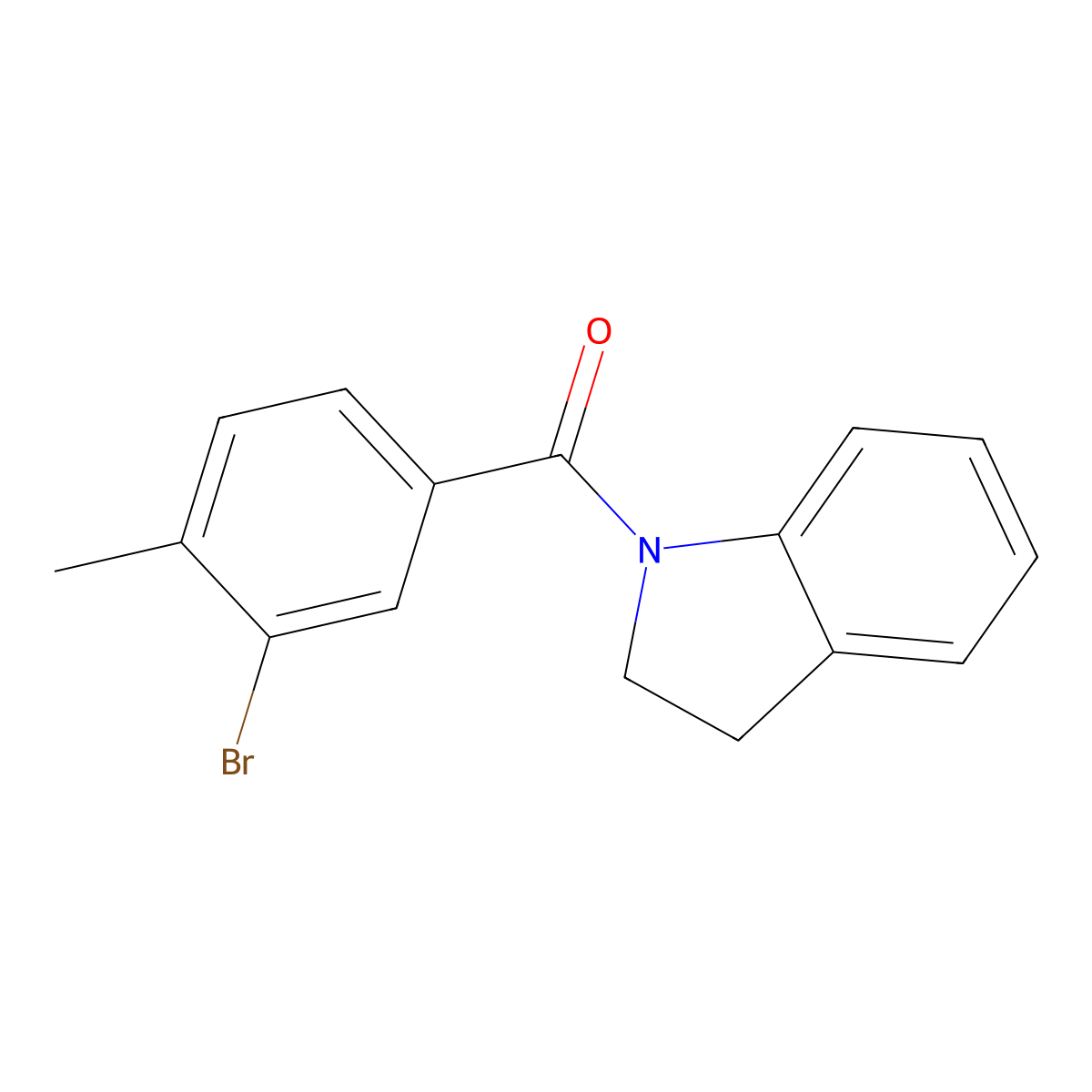1-(3-Bromo-4-methylbenzoyl)indoline molecular structure, CAS 444059-34-1