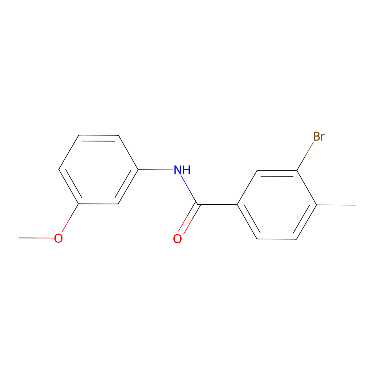3-bromo-N-(3-methoxyphenyl)-4-methylbenzamide molecular structure, CAS 444059-48-7