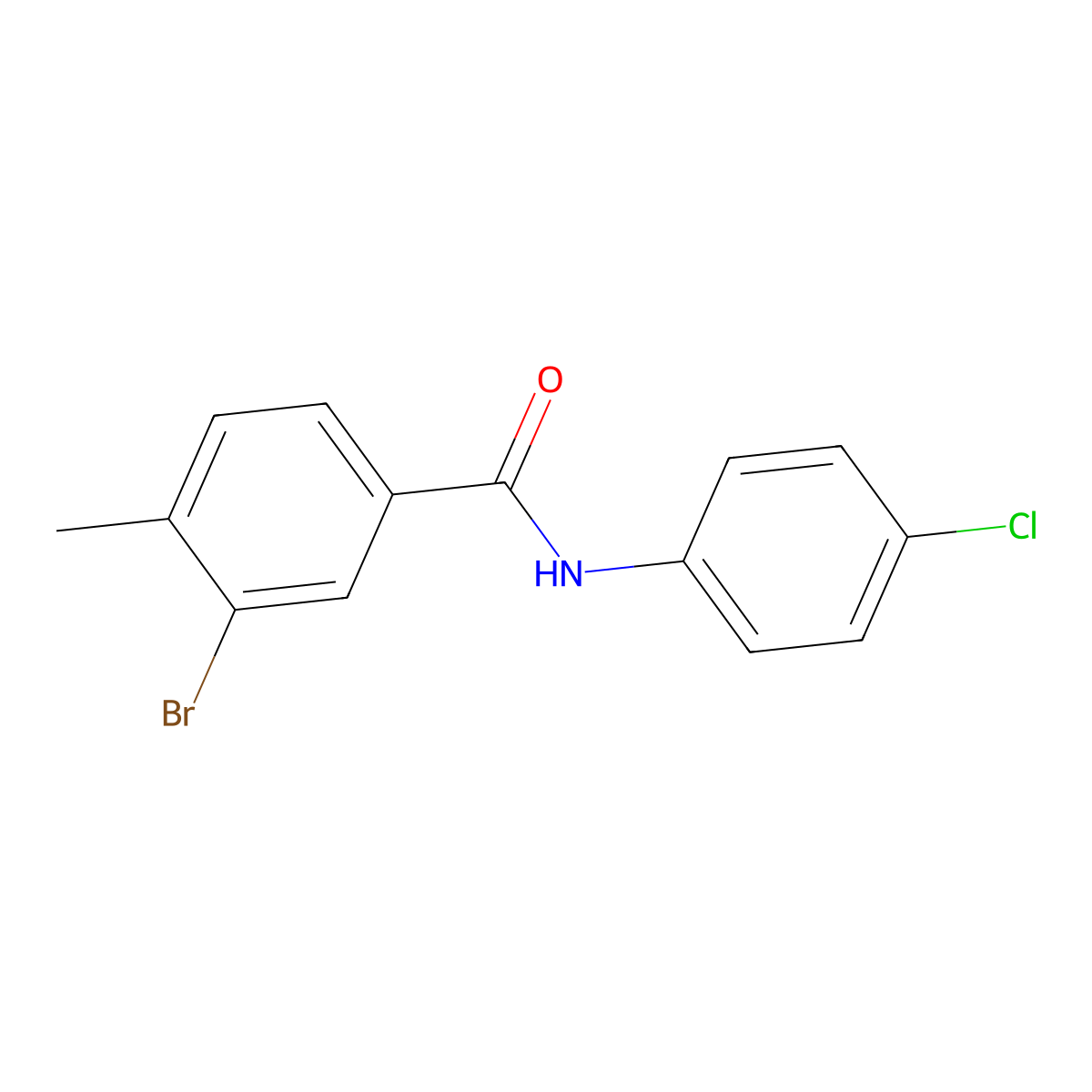 3-bromo-N-(4-chlorophenyl)-4-methylbenzamide molecular structure, CAS 444059-54-5