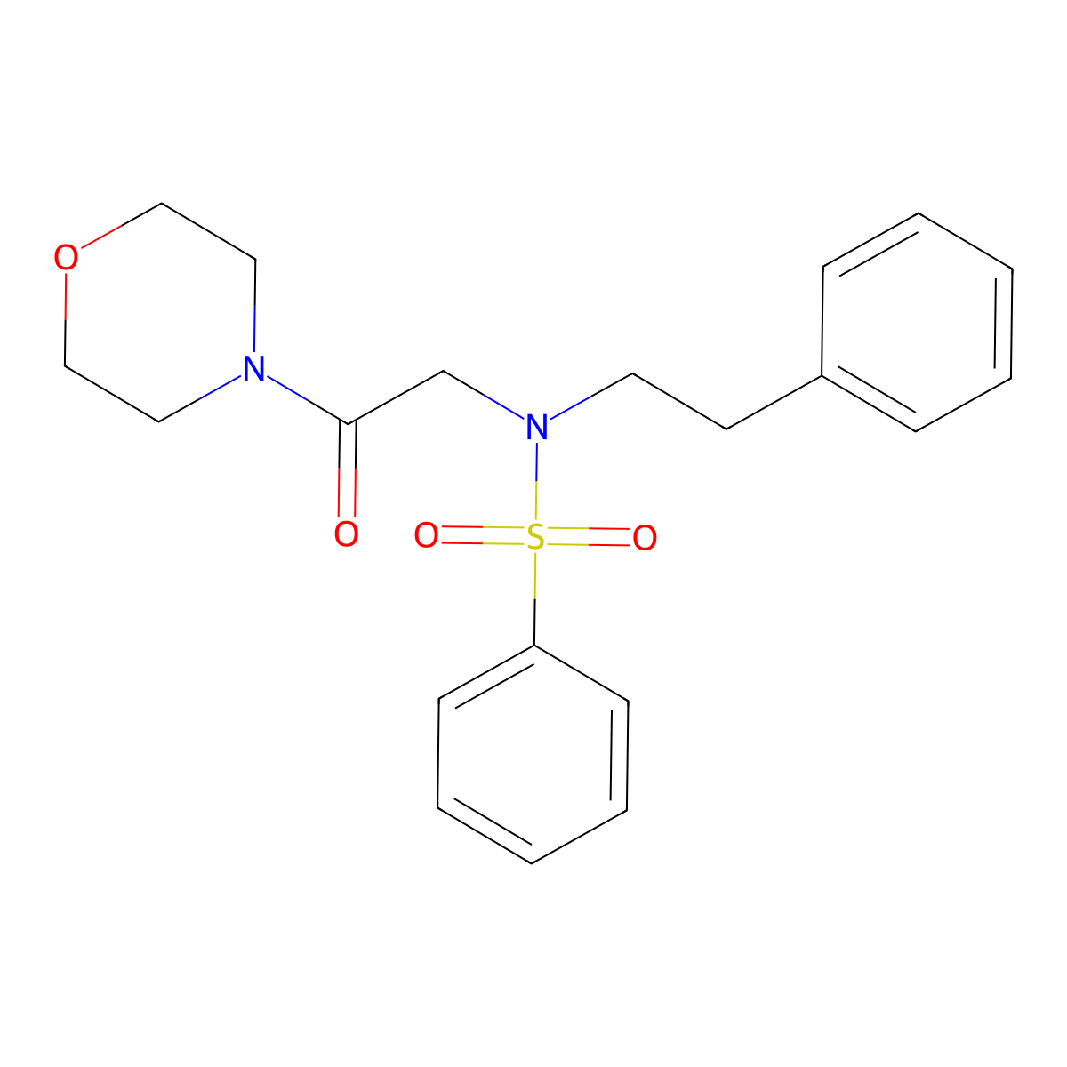 N-[2-(morpholin-4-yl)-2-oxoethyl]-N-(2-phenylethyl)benzenesulfonamide molecular structure, CAS 444059-95-4